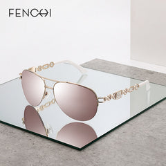 FENCHI sunglasses women uv 400 oculos female glasses sun glasses mirror Pilot Pink feminino zonnebril dames gafas de sol mujer