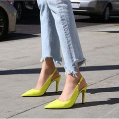 ZHENZHOU Charming Elegant Sexy Multicolor Suede Women's Slingback High Heels Pump/Sandals Shoes Dress Party OL Valentine Shoes