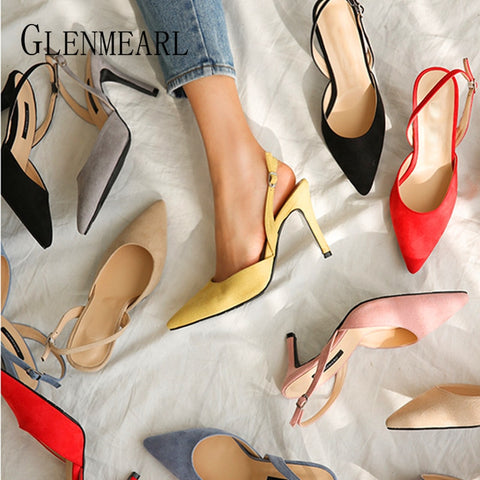 Aneikeh Women High Heels Sandals Summer Square Heels Crystal Heeled Platform Shoes Ladies Sexy Party Wedding Lace Up Shoes
