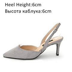 Women Sandals High Heels Summer Brand Woman Pumps Thin Heels Party Shoes Pointed Toe Slip On Office Ladie Dress Shoe Plus SizeDE