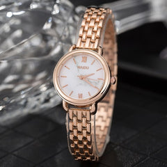 Women's Clock Ladies Fashion Simple Stylish Marble Mirror Dial Watches Women Simple Stainless Steel Casual Wrist Watch Top Hot