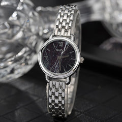 Women's Clock Ladies Fashion Simple Stylish Marble Mirror Dial Watches Women Simple Stainless Steel Casual Wrist Watch Top Hot